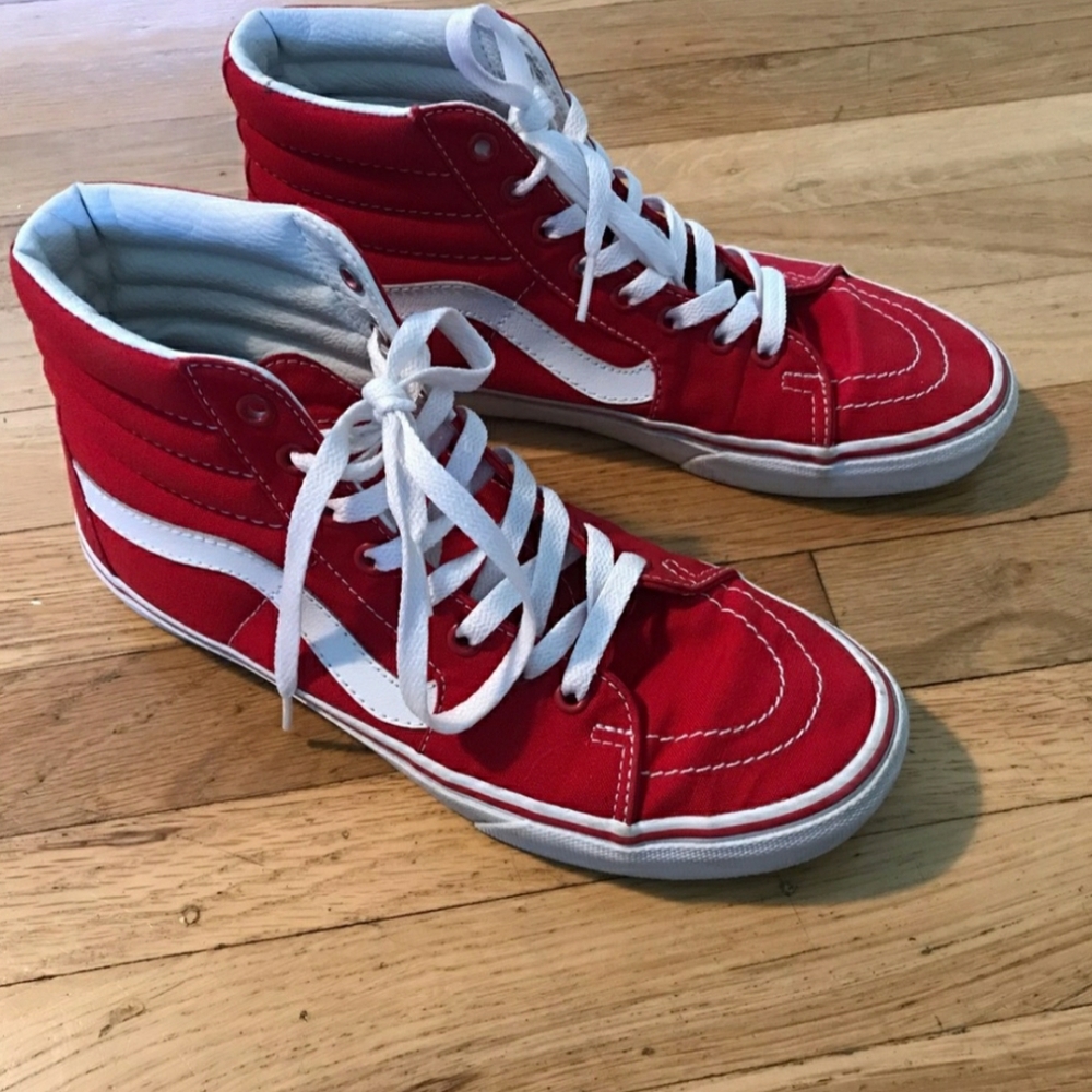 Red hightop vans